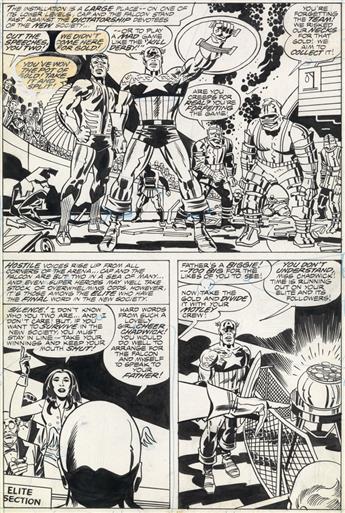 (MARVEL. COMIC. COMICBOOK. CAPTAIN AMERICA.) JACK KIRBY (and FRANK GIACOIA.) Captain America: The Rocks are Burning!